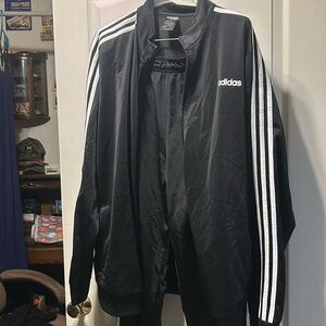 Adidas Men's Black 3-Stripe Track Jacket 2XL